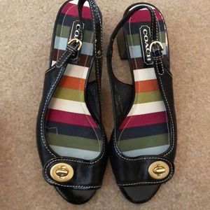 Coach “Jacque” slingback shoes size 8B